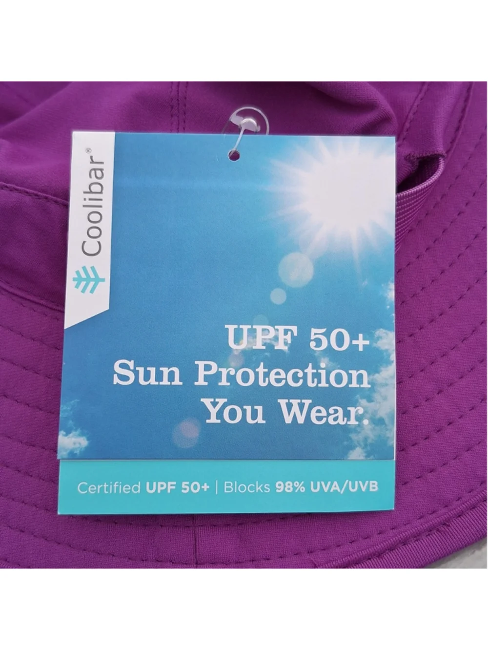 NWT Coolibar Brighton CR Violet Purple Bucket Hat S/M UPF 50+ Swim Outdoor Sun - Picture 6 of 7